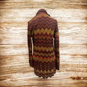 Curio cardigan sweater brown multicolor women’s size medium.